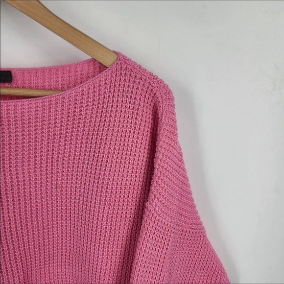 French Connection Waffle Knit Millie Mozart Slash Neck Sweater | SMALL | NWT - Picture 4 of 9